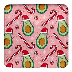 Avo Merry Christmas, Candies, Candy Cane Square Glass Fridge Magnet (4 Pack) by kyorashop23