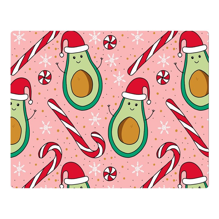 Avo Merry Christmas, Candies, Candy Cane Two Sides Premium Plush Fleece Blanket (Large)