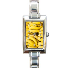 Bananas, Macro, Fruits, Ripe Bananas Rectangle Italian Charm Watch