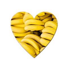 Bananas, Macro, Fruits, Ripe Bananas Heart Magnet