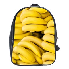 Bananas, Macro, Fruits, Ripe Bananas School Bag (large)