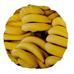 Bananas, Macro, Fruits, Ripe Bananas Large 18  Premium Round Cushions