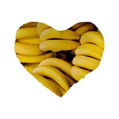 Bananas, Macro, Fruits, Ripe Bananas Standard 16  Premium Heart Shape Cushions