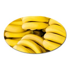 Bananas, Macro, Fruits, Ripe Bananas Oval Magnet