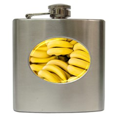 Bananas, Macro, Fruits, Ripe Bananas Hip Flask (6 Oz)