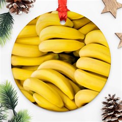 Bananas, Macro, Fruits, Ripe Bananas Ornament (round)