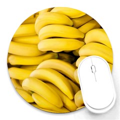 Bananas, Macro, Fruits, Ripe Bananas Round Mousepad