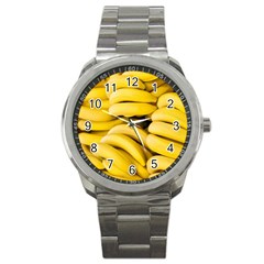 Bananas, Macro, Fruits, Ripe Bananas Sport Metal Watch