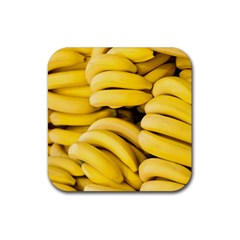 Bananas, Macro, Fruits, Ripe Bananas Rubber Coaster (square)