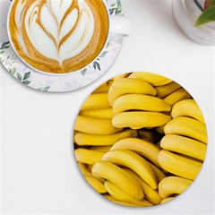 Bananas, Macro, Fruits, Ripe Bananas Uv Print Round Tile Coaster