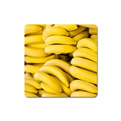 Bananas, Macro, Fruits, Ripe Bananas Square Magnet