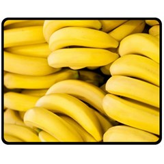 Bananas, Macro, Fruits, Ripe Bananas Fleece Blanket (medium) by kyorashop23