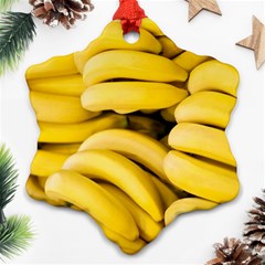 Bananas, Macro, Fruits, Ripe Bananas Ornament (snowflake)