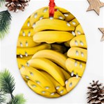 Bananas, Macro, Fruits, Ripe Bananas Oval Filigree Ornament (Two Sides) Front