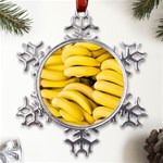 Bananas, Macro, Fruits, Ripe Bananas Metal Large Snowflake Ornament Front