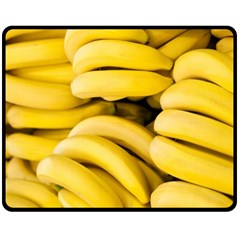 Bananas, Macro, Fruits, Ripe Bananas Two Sides Fleece Blanket (medium) by kyorashop23