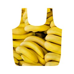 Bananas, Macro, Fruits, Ripe Bananas Full Print Recycle Bag (m) by kyorashop23