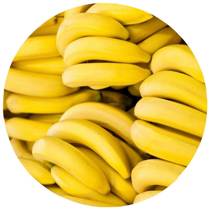 Bananas, Macro, Fruits, Ripe Bananas Wooden Puzzle Round