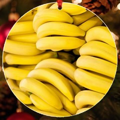 Bananas, Macro, Fruits, Ripe Bananas Uv Print Acrylic Ornament Round by kyorashop23