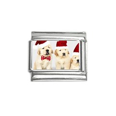 Christmas Puppies, Santa, Craciun, Christmas, Funny, Hat, Puppy, Red Italian Charm (9mm) by kyorashop23