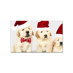 Christmas Puppies, Santa, Craciun, Christmas, Funny, Hat, Puppy, Red Sticker (rectangular) by kyorashop23