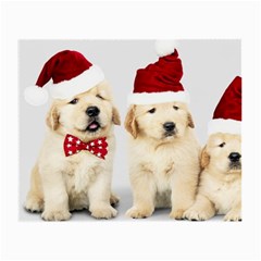 Christmas Puppies, Santa, Craciun, Christmas, Funny, Hat, Puppy, Red Small Glasses Cloth (2 Sides)