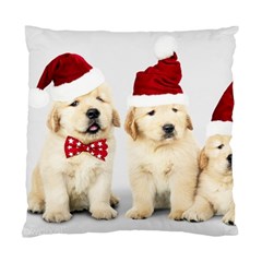 Christmas Puppies, Santa, Craciun, Christmas, Funny, Hat, Puppy, Red Standard Cushion Case (Two Sides)