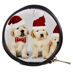 Christmas Puppies, Santa, Craciun, Christmas, Funny, Hat, Puppy, Red Mini Makeup Bag Front