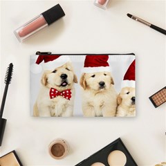 Christmas Puppies, Santa, Craciun, Christmas, Funny, Hat, Puppy, Red Cosmetic Bag (small) by kyorashop23