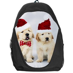 Christmas Puppies, Santa, Craciun, Christmas, Funny, Hat, Puppy, Red Backpack Bag