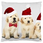 Christmas Puppies, Santa, Craciun, Christmas, Funny, Hat, Puppy, Red Standard Premium Plush Fleece Cushion Case (One Side) Front