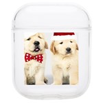 Christmas Puppies, Santa, Craciun, Christmas, Funny, Hat, Puppy, Red Soft TPU AirPods 1/2 Case Front