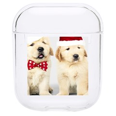 Christmas Puppies, Santa, Craciun, Christmas, Funny, Hat, Puppy, Red Hard Pc Airpods 1/2 Case by kyorashop23