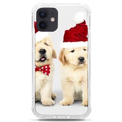 Christmas Puppies, Santa, Craciun, Christmas, Funny, Hat, Puppy, Red Iphone 12 Mini Tpu Uv Print Case	 by kyorashop23