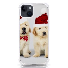 Christmas Puppies, Santa, Craciun, Christmas, Funny, Hat, Puppy, Red Iphone 14 Tpu Uv Print Case by kyorashop23