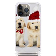 Christmas Puppies, Santa, Craciun, Christmas, Funny, Hat, Puppy, Red Iphone 13 Pro Tpu Uv Print Case by kyorashop23