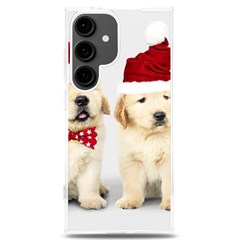 Christmas Puppies, Santa, Craciun, Christmas, Funny, Hat, Puppy, Red Samsung Galaxy S24 Plus 6.7 Inch TPU UV Case