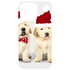 Christmas Puppies, Santa, Craciun, Christmas, Funny, Hat, Puppy, Red Iphone 15 Pro Max Black Uv Print Pc Hardshell Case by kyorashop23