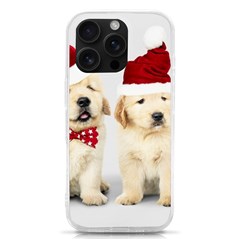 Christmas Puppies, Santa, Craciun, Christmas, Funny, Hat, Puppy, Red Iphone 16 Pro Tpu Uv Print Case