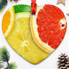 Fruit, Lemon Ornament (heart) by kyorashop23