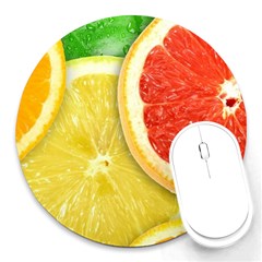 Fruit, Lemon Round Mousepad