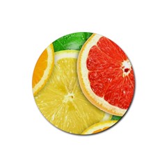 Fruit, Lemon Rubber Coaster (round)