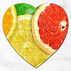 Fruit, Lemon Jigsaw Puzzle (heart) by kyorashop23