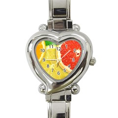 Fruit, Lemon Heart Italian Charm Watch by kyorashop23