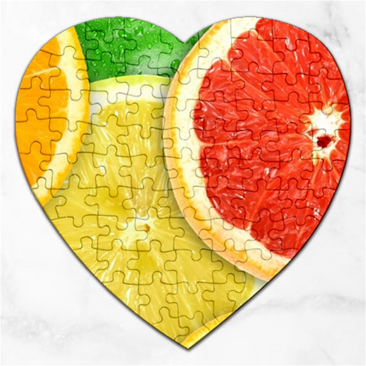 Fruit, Lemon Jigsaw Puzzle (Heart)