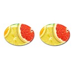 Fruit, Lemon Cufflinks (Oval) Front(Pair)