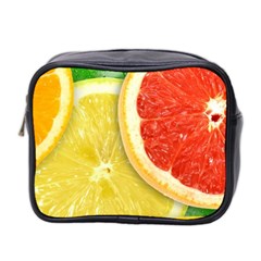 Fruit, Lemon Mini Toiletries Bag (two Sides)