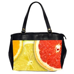 Fruit, Lemon Oversize Office Handbag (2 Sides)