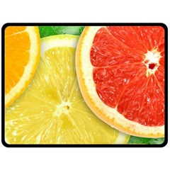 Fruit, Lemon Fleece Blanket (large) by kyorashop23