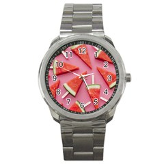 Fruits, Watermelon, Fruit Sport Metal Watch by kyorashop23